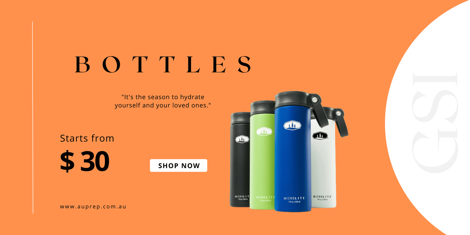 Survival Bottles With Cheap Price Banner - Australian Preparedness